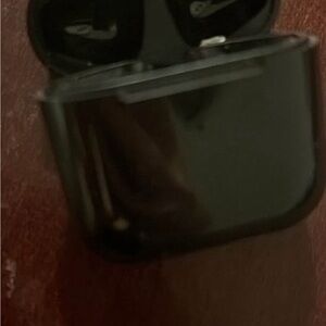 Sleek Black Wireless Earbuds with Charging Case